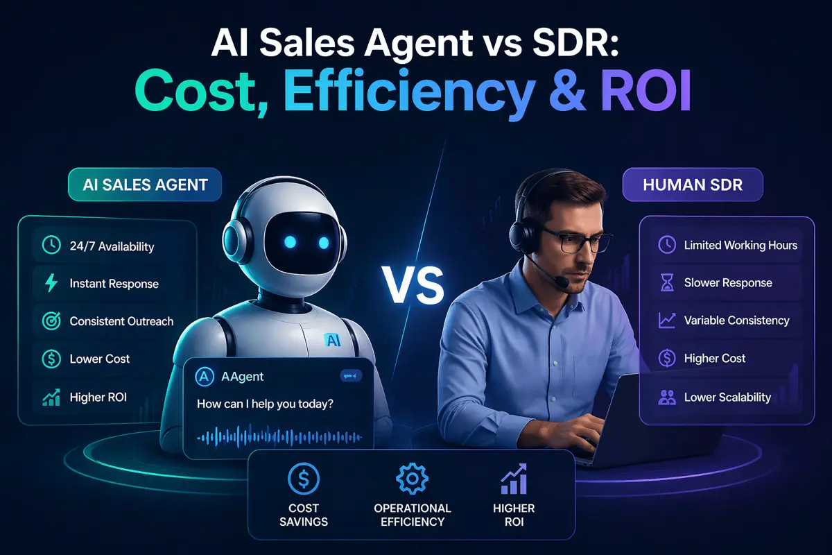 AI Sales Agent vs SDR: Cost, Efficiency & ROI Comparison
